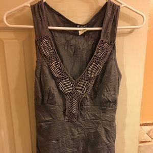 Lily White ladies grey tunic style tank top